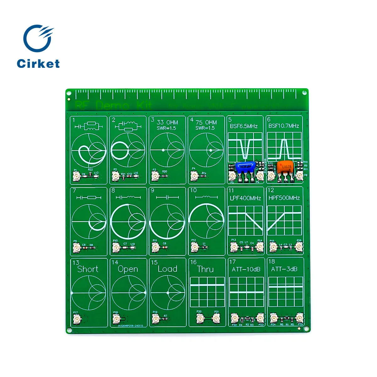 

RF DEMO KIT NANOVNA RF TEST BOARD 18 Functional Modules Vector Network Analyzer Board Filter/Attenuator Module With