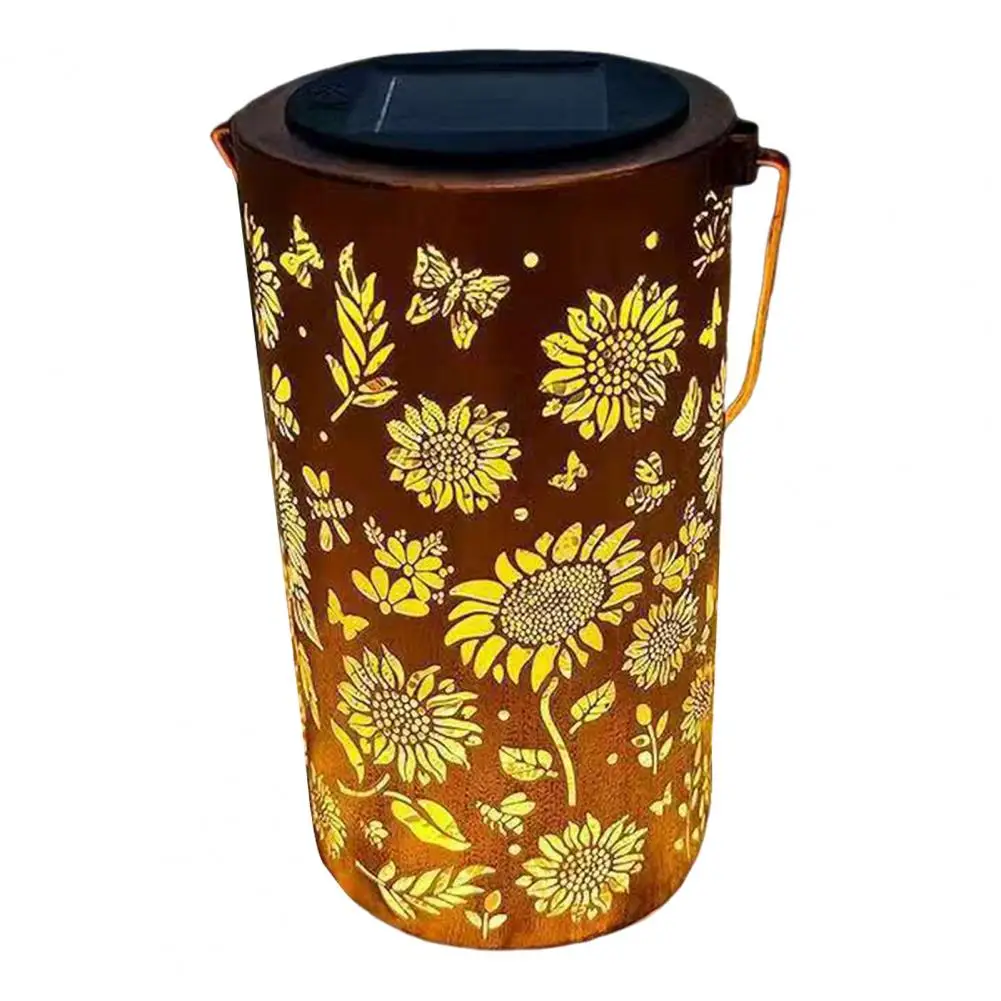 Waterproof Energy-Saving Solar Garden Lantern Metal Outdoor Hanging Light  Tabletop Light For Patio Pathway Decor