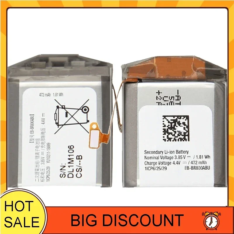 Battery EB-BR800ABU 472mAh For Samsung Gear S4 46mm SM-R800 SM-R810 SM-R805 R800 R805 R810 Bateria