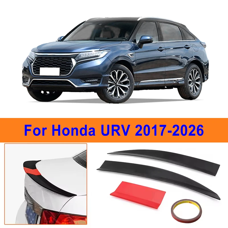 

For Honda URV 2017-2026 3-Section ABS Rear Trunk Spoiler 115-125cm Adjustable Sports Decor Top Wing Car Exterior Parts