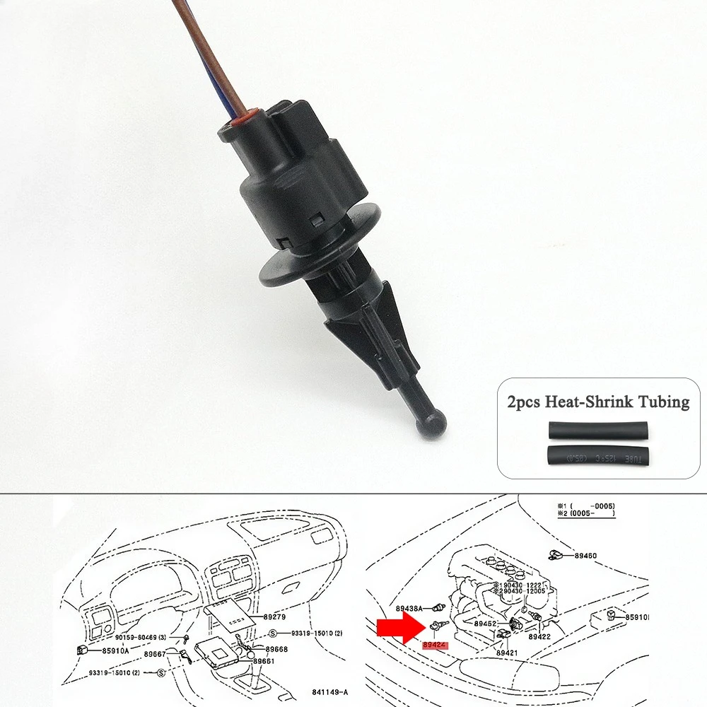 

Intake Air Temperature Sensor With Plug For Toyota Camry RAV4 Land Cruiser Prado J70 J90 J120 J150 4Runner N180 Corolla E90 E120