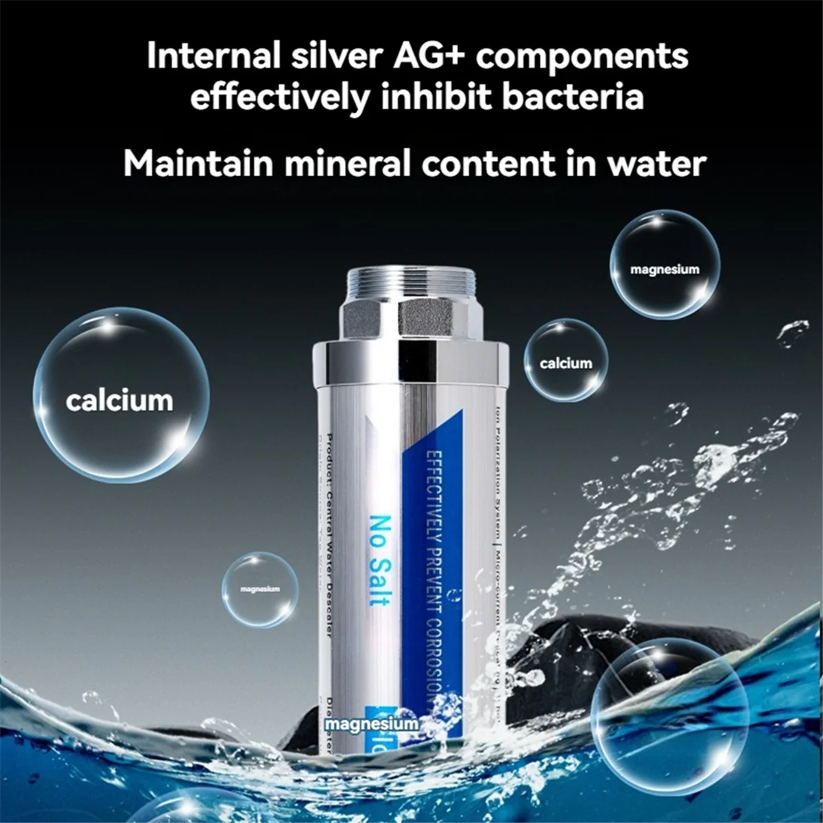 

Y01AWhole House Central Water Softener Scale Filter Prevent Scale Built Up on Water Pipes Smart Toilet Boilers