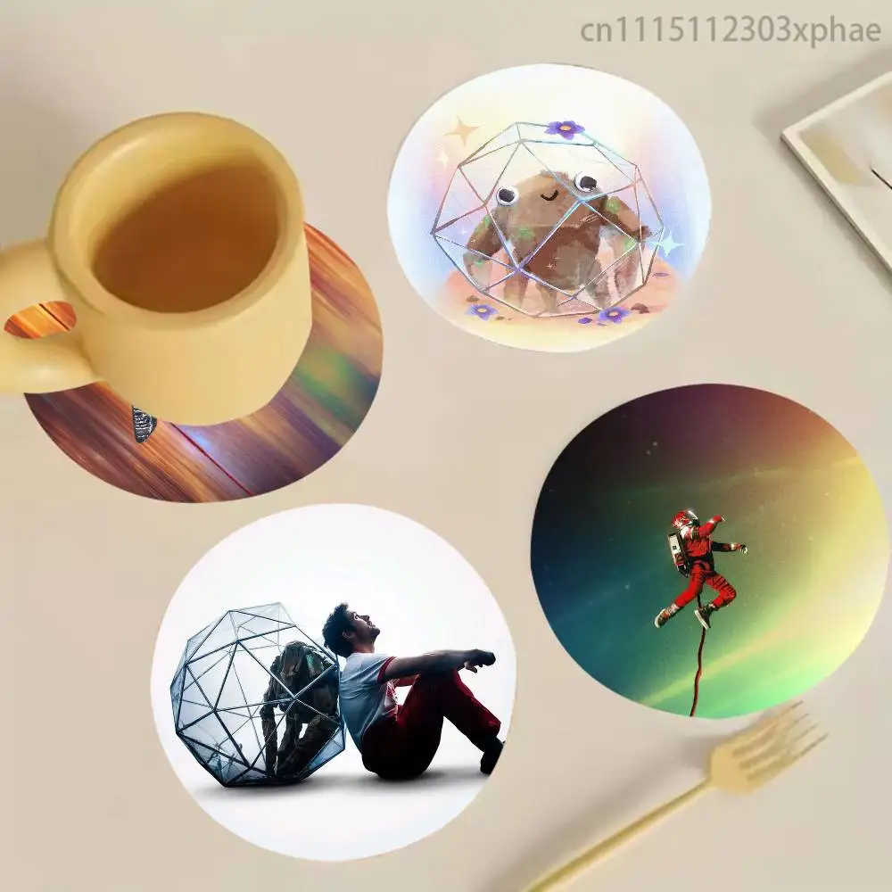 Ryan Gosling P-Project Hail M-Mary Anti-slip Tea Coffee Cup Pad Heat-Resistant Round Bowl Teapot Mat Home Gift