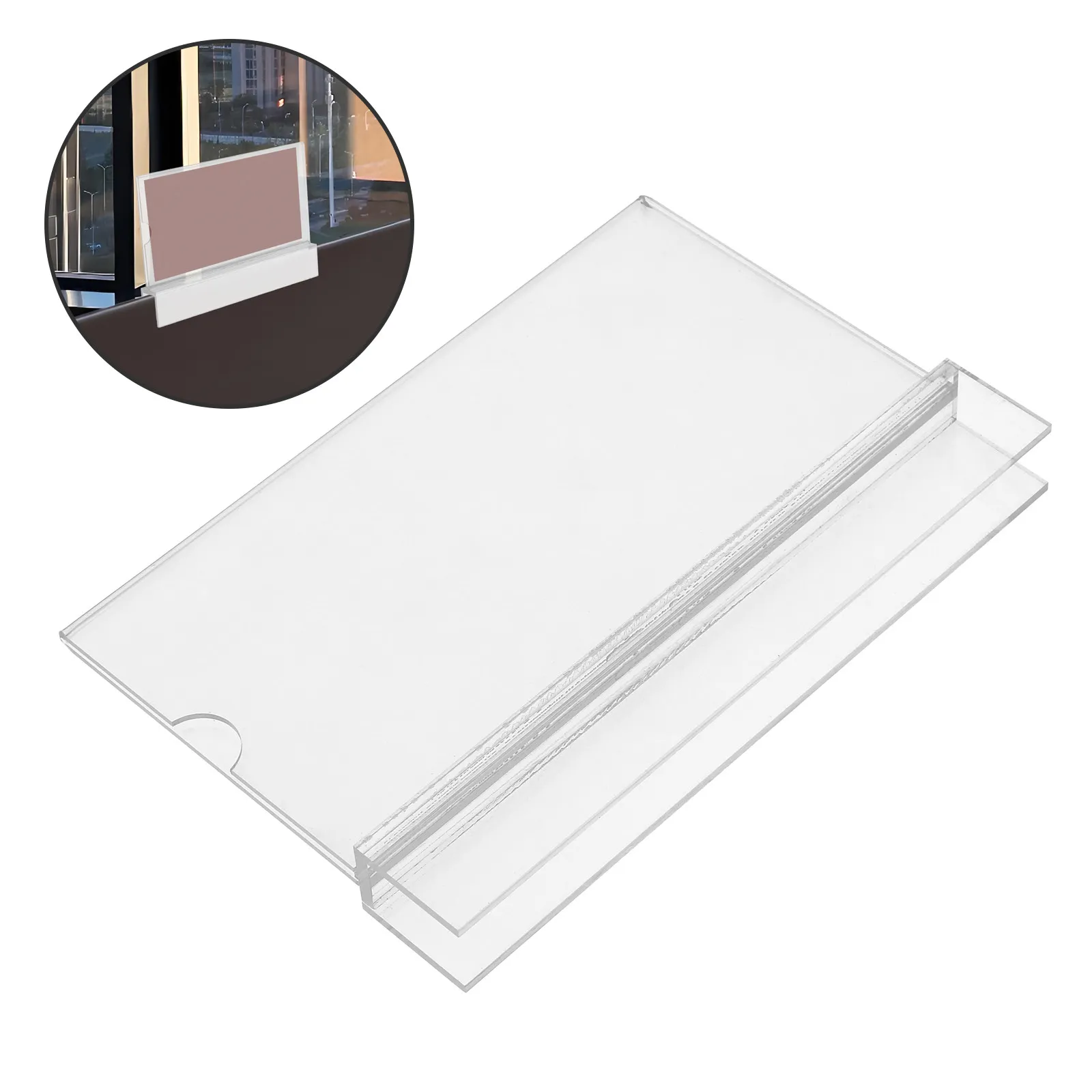 Acrylic Name Plate Holder Clear Desk Sign Display Rack for Office Workstation Name Tags Department Signs Corporate Schools