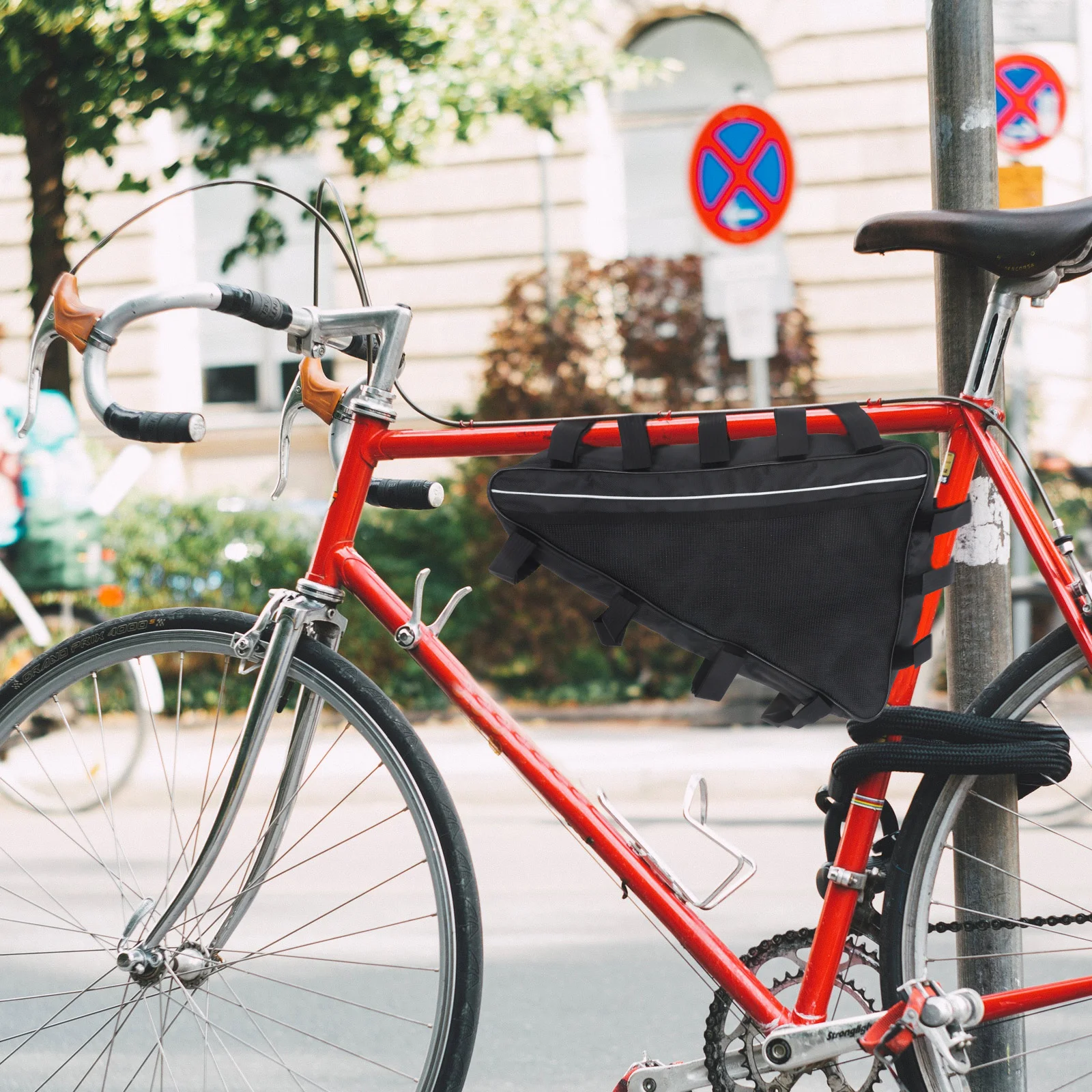 693 dopravní prostředek cyklistika trojúhelník sáček jízdní kolo přední elektrický špinavé kolo oxford látka příslušenství bicykl