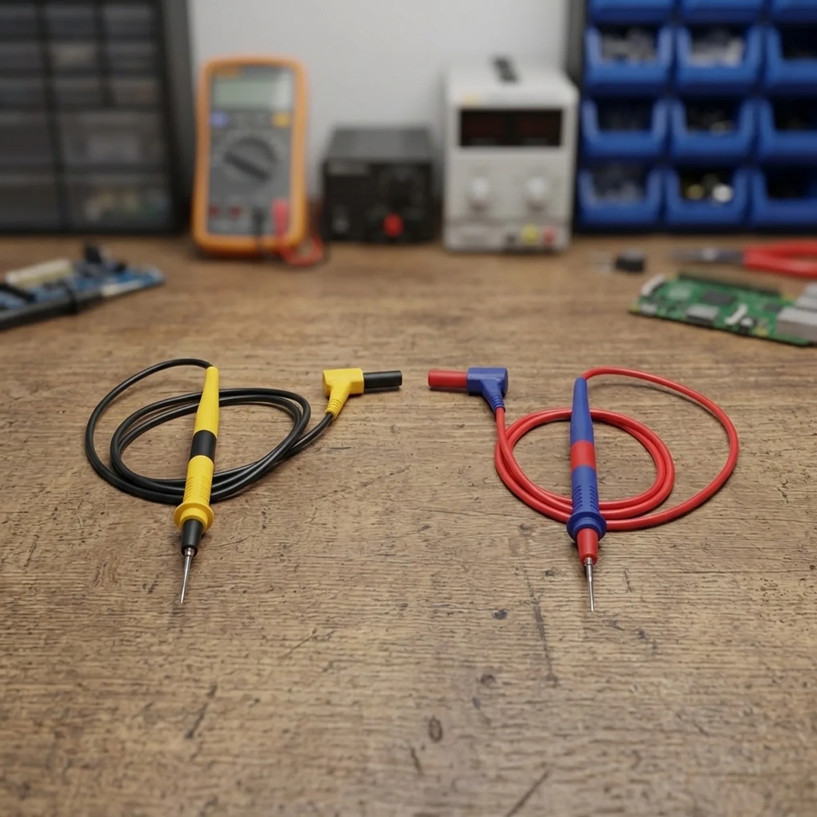 Multimeter Probes Pure Copper Leads Low Resistance 19mΩ/m 2000V Safety Fine Tips For Tight Space Testing For Access