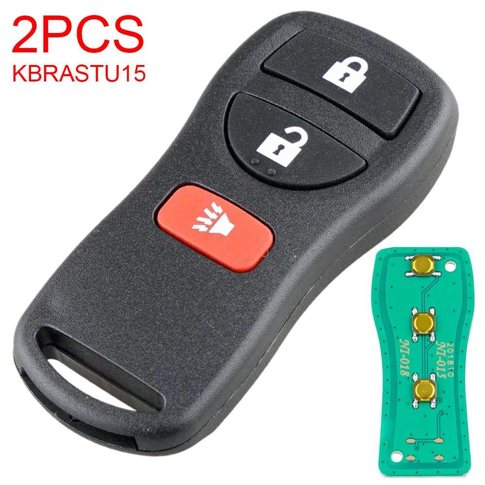 2pcs 3 Buttons Car Remote Key Shell Fob Case Cover Fit for Nissan Murano Infiniti Armada Pathfinder 315Mhz KBRASTU15 CWTWB1U733