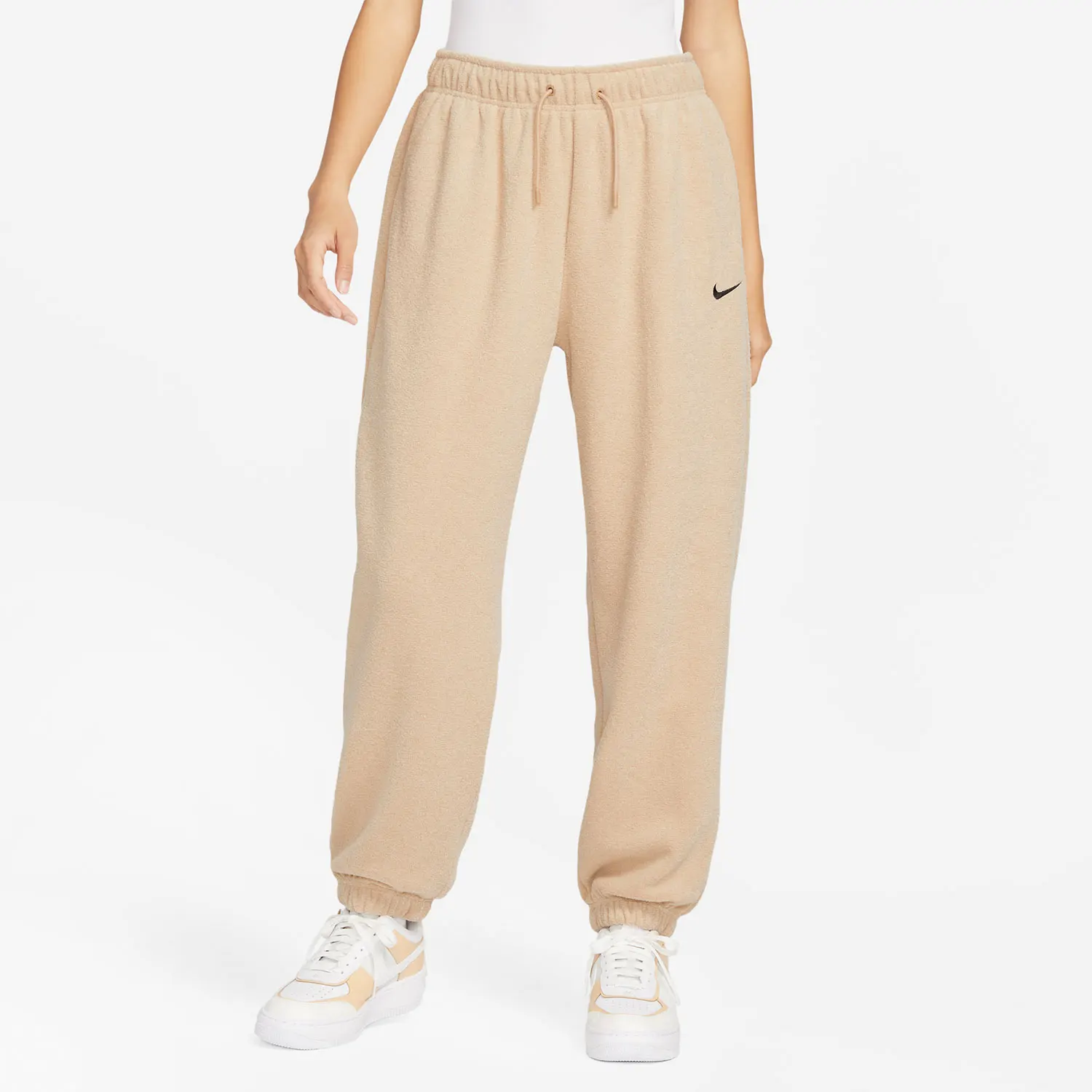 

Оригинальные женские флисовые брюки Nike, теплые и удобные, повседневные спортивные брюки с завязками на штанинах DV7097-200