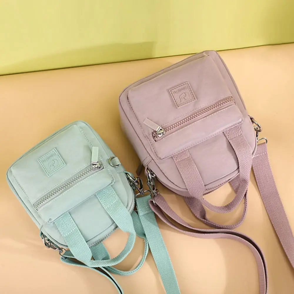 Women Casual Crossbody Shoulder Bag Girls Simple Fashion Zipper Handbags Nylon Waterproof Solid Messenger Tote Bag Lightweight