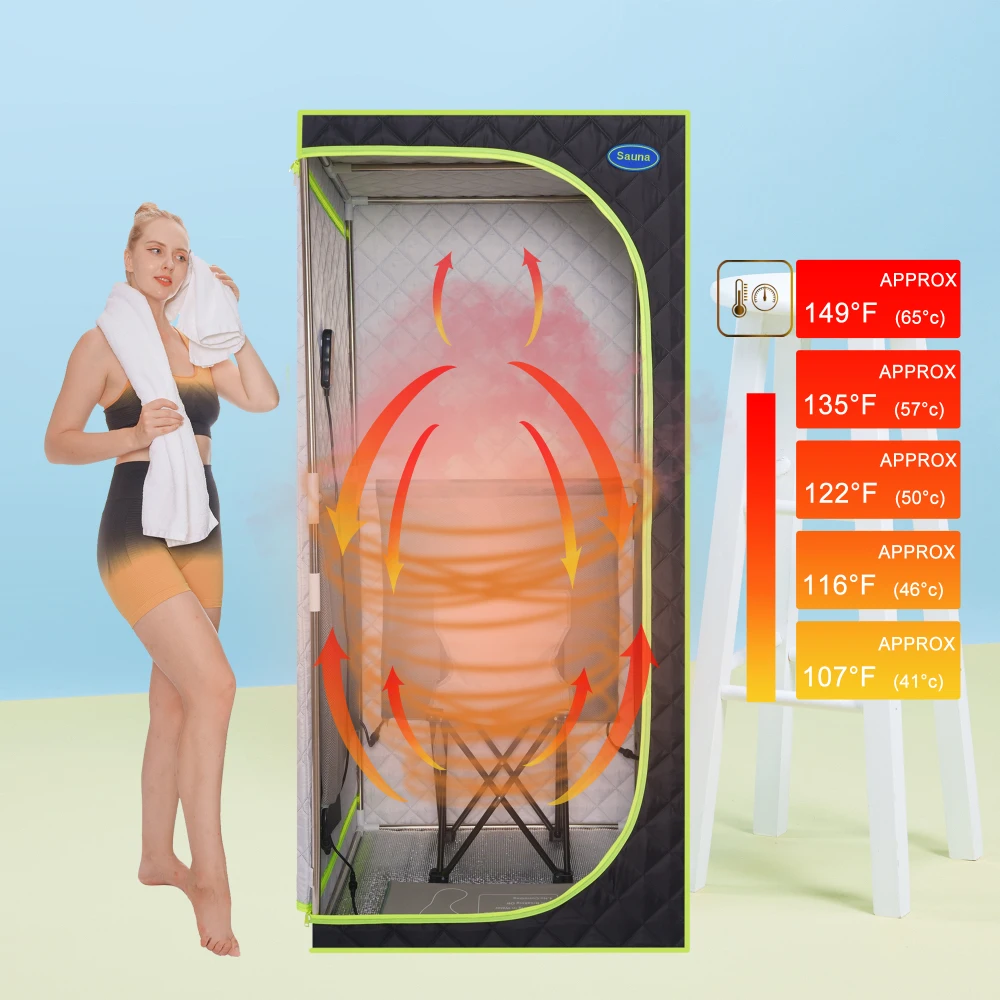 

Portable Plus Full Size Far Infrared Sauna Tent. Spa, Detox ,Therapy and Relaxation Larger Space At Home