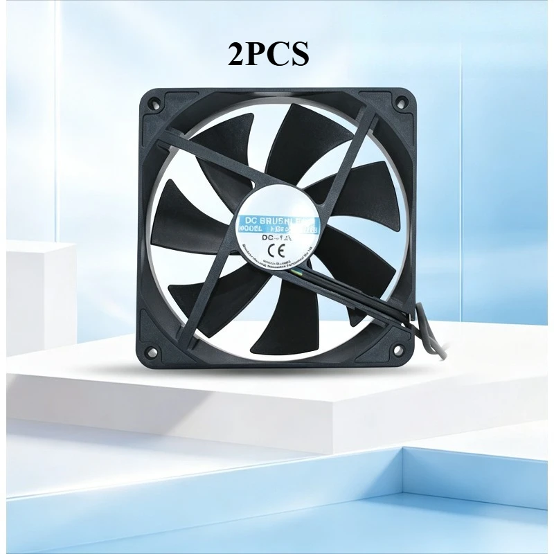 2PCS High Airflow Cooling Fan For 14025 12V 14CM CPU PWM Case Power Fan
