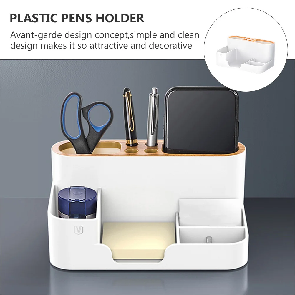 

1Pcs Simple Desk Organizer Box Multi-Purpose Storage Container for Stationery Cosmetics Scissors Name Cards Office Desktop