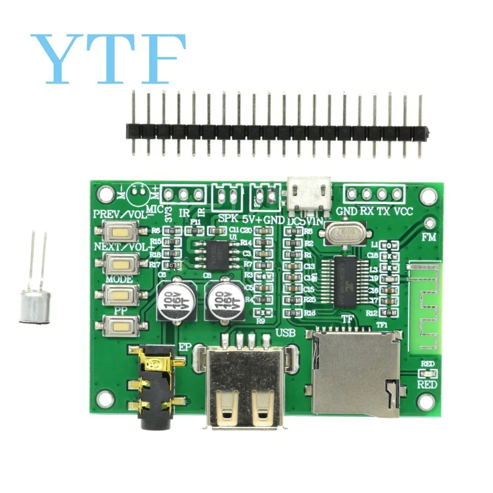 

Bt201 Dual Mode 5.0 Bluetooth-compatible Lossless Audio Power Amplifier Board Module Tf Card U Disk Ble Spp Serial Port Trans