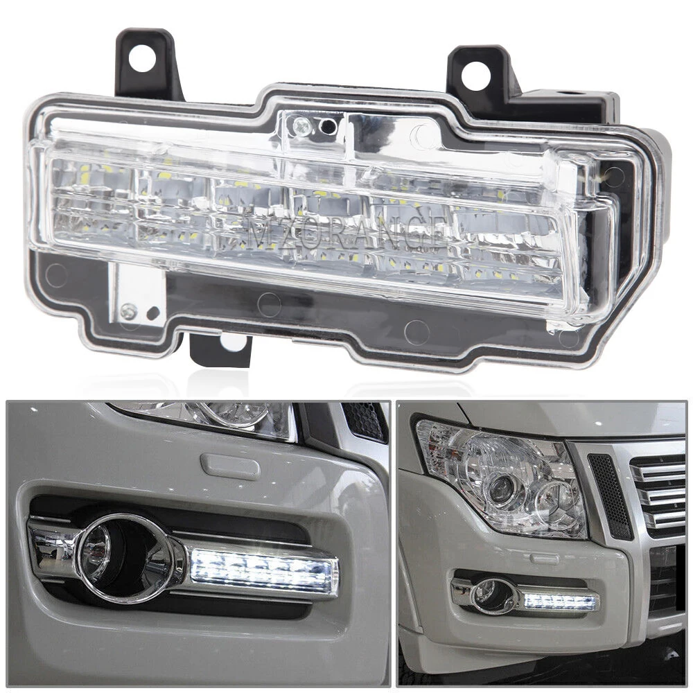 

LED Foglights Assembly For Mitsubishi Pajero 2015-2020 Daytime Running Light White Front Bumper Fog Lamp Headlight Accessories