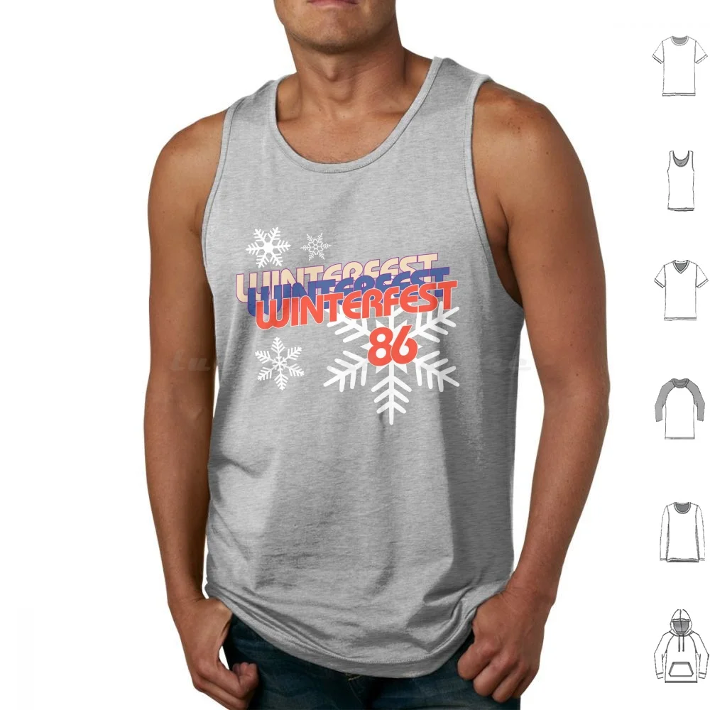 Winterfest 86 Tank Tops Print Cotton Hot Tub Time Machine Movie Time Travel Hot Tub 80s Lougle Google Chernobly Winterfest