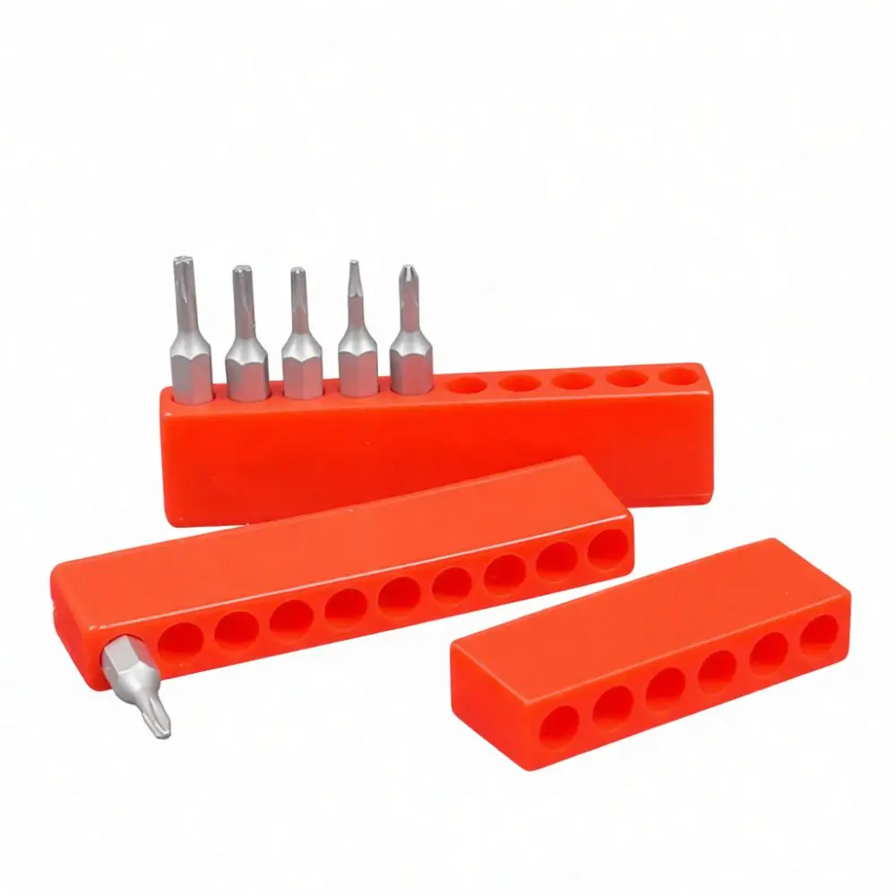 Flexible Drill Bit Storage Rail Organizer For 6 35mm Hex Shank Socket Adapter Portable Tool Management Rack Stand Tray