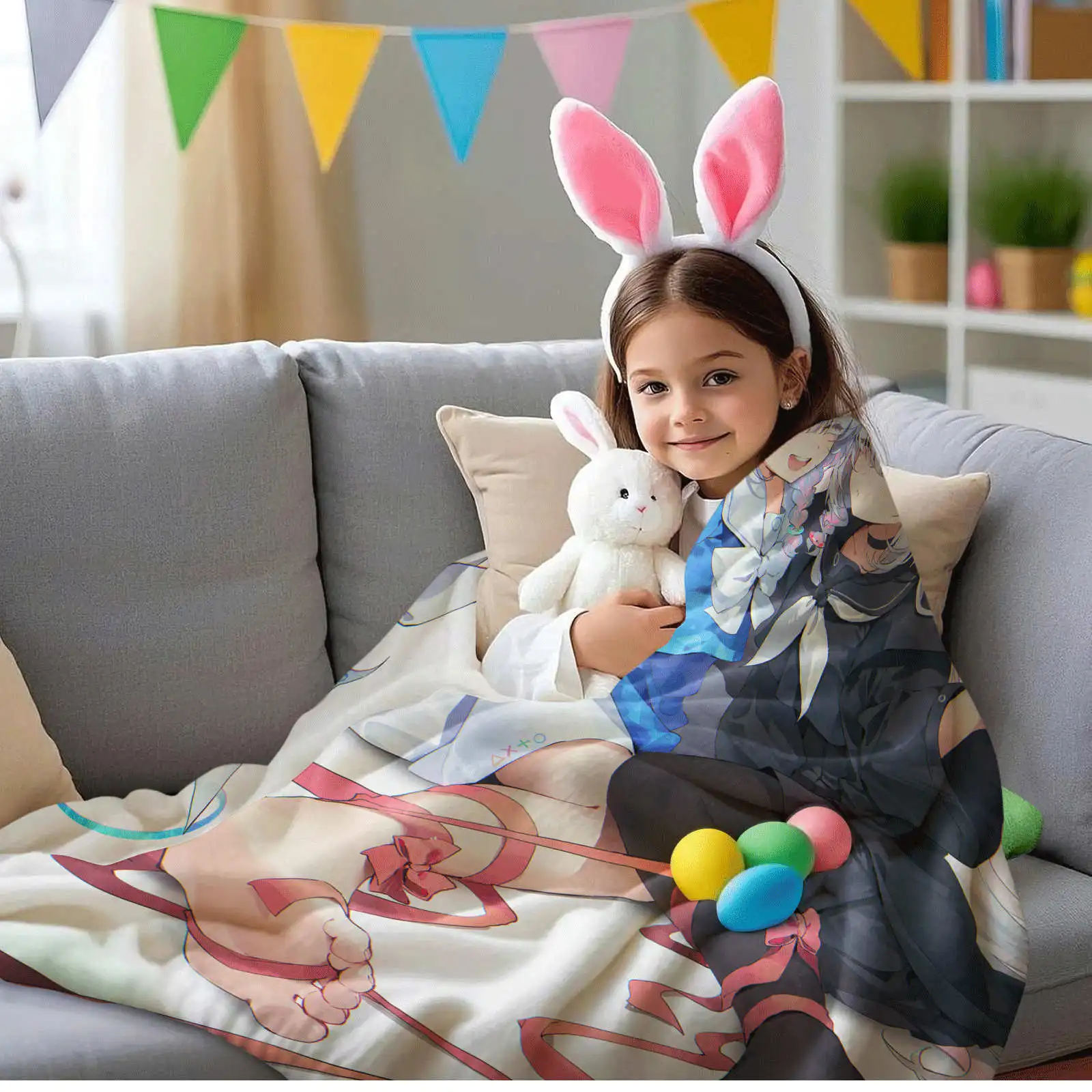 ผ้าห่มพิมพ์ลายอนิเมะชิโรโกะ บลู อาร์ไคฟ์ เนื้อนุ่มสบาย เหมาะสำหรับใช้ในบ้าน เดินทาง หรือเป็นของขวัญวันเกิด