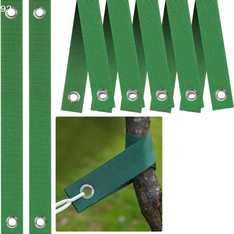 5/10Pcs Wear Resistant Nylon Tree Support Straps With Reinforced Metal Grommets For Gardening Tree Stabilization Staking