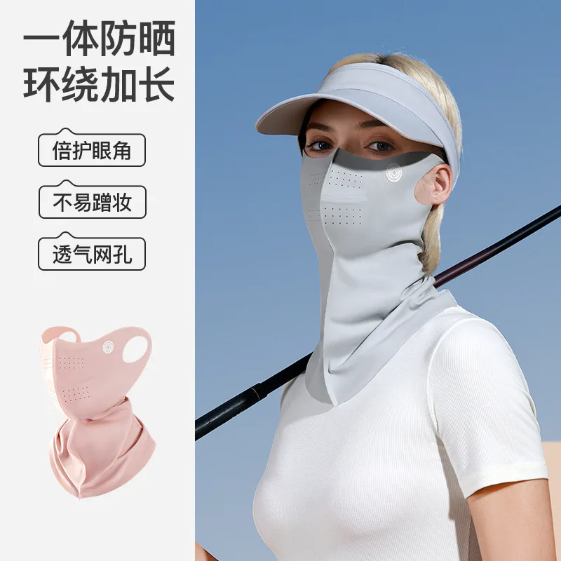 UPF50+zonnebrandcrème fietsgezichtsmasker, buitensporten, golf, vissen, uv-bescherming, nekbescherming gezicht, ijszijde sluier gezichtsgini