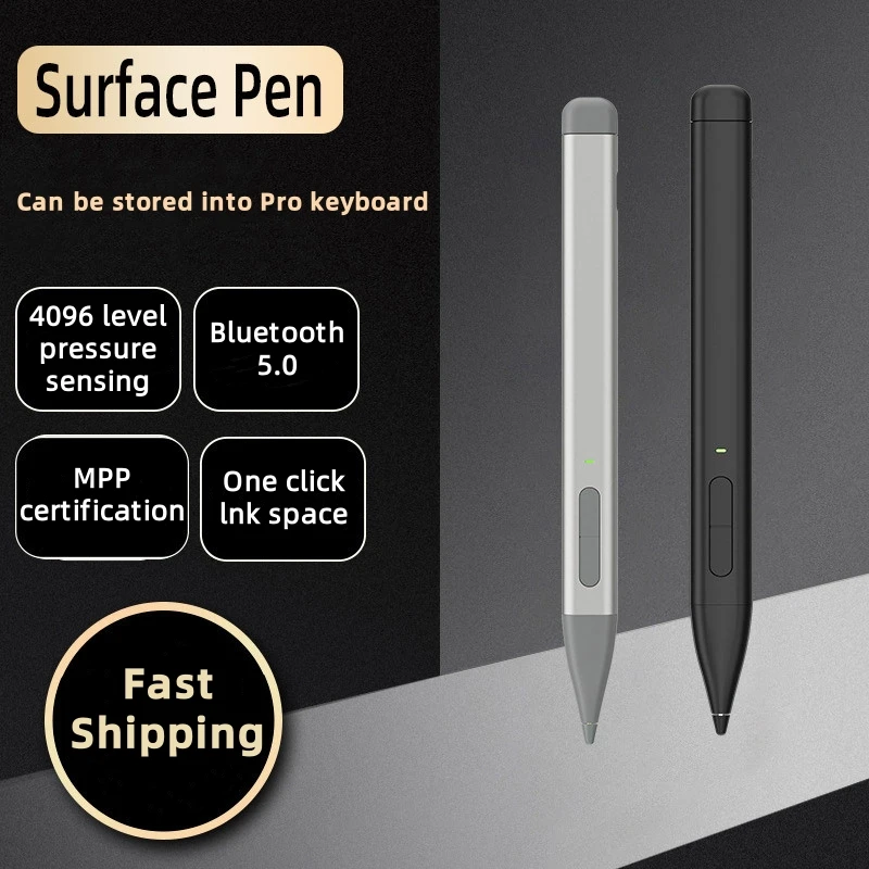 

Подходит для стилуса серии Microsoft Surface Pro 8/9/10/X, стилуса Go для ноутбука 4096, ультратонкий, с датчиком давления, против неправильных ситуаций