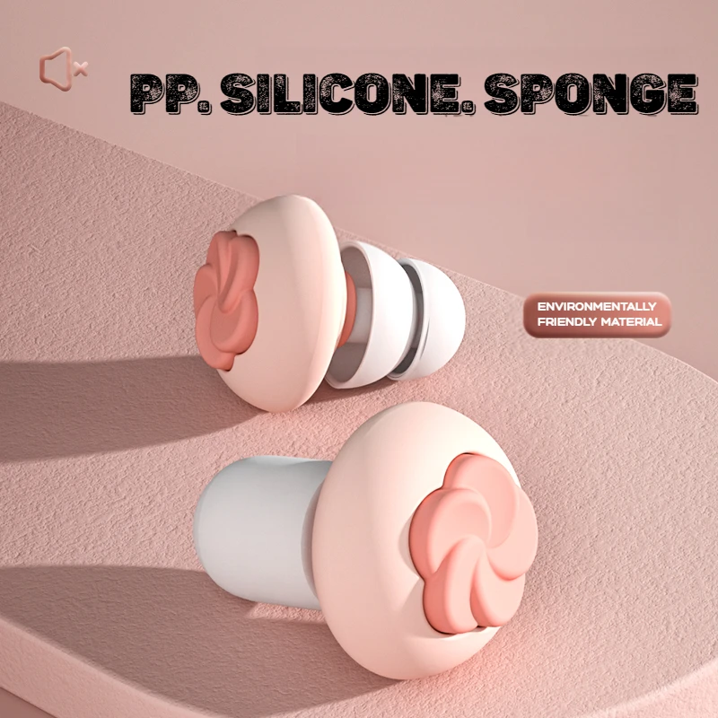 Soundproof Earplugs For Sleeping Soft Silicone Sleeping Ear Plugs Anti-Noise Protection Earplugs for Travel Study Ear Protector