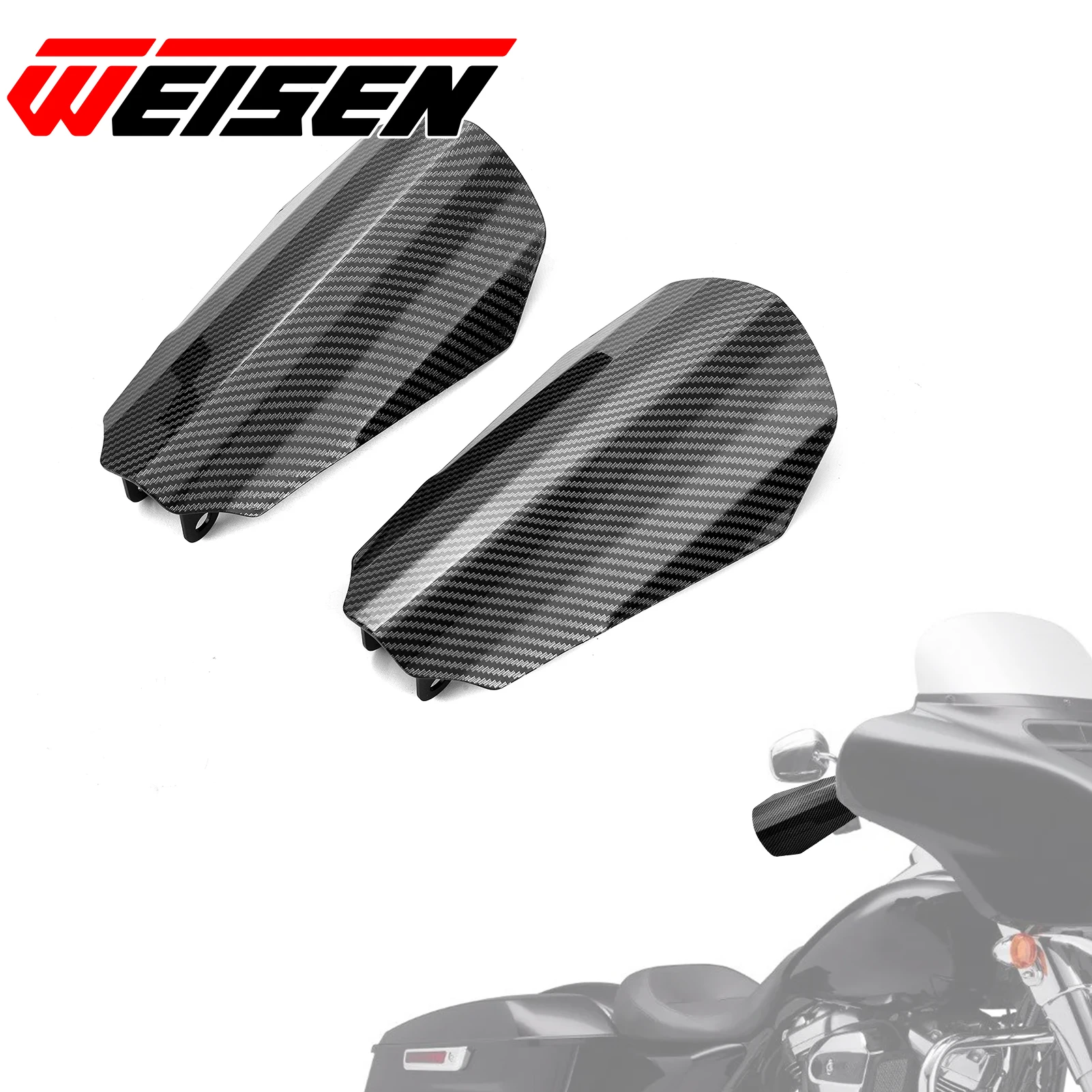 

Motorcycle Carbon Fiber Pattern Coffin Cut Hand Guards Hydraulic Clutch for 2014-2025 Harley Touring ROAD KING, ELECTRA GLIDE