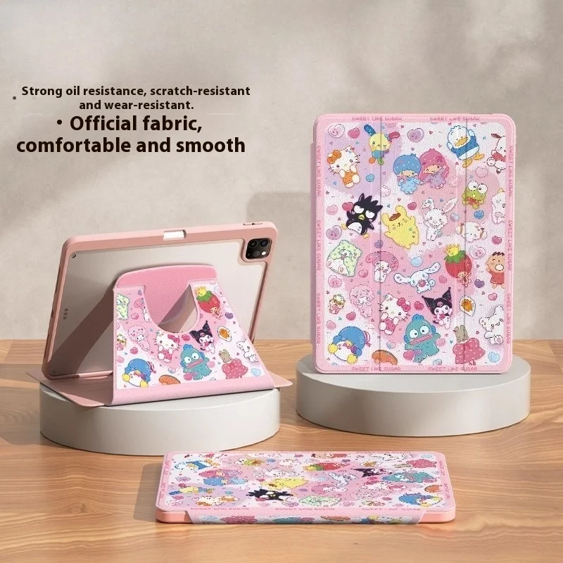 

Sanrio Kuromi For iPad Case Funda ipad A16 11in 9th 10th 11th Gen Pro 4 5 6 M4 Tablet Cover Air3 4 5 M2 M3 Stand Protective case