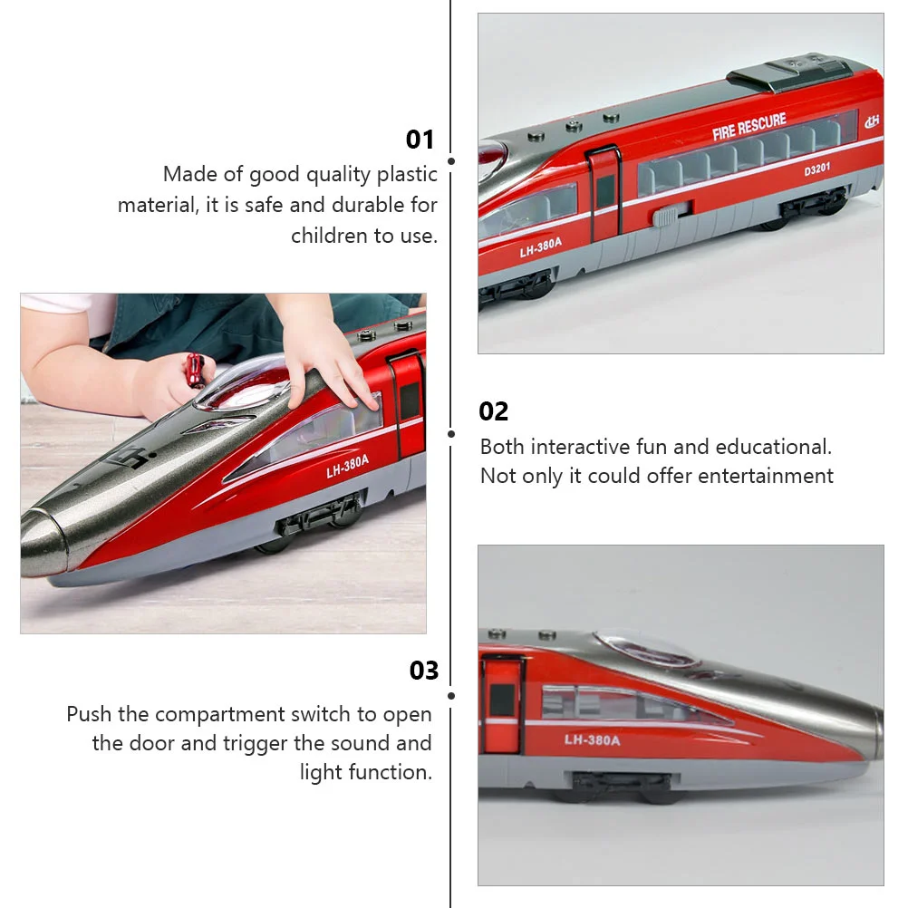 Modelo de ferrocarril de alta velocidad, juguetes de inercia, ferrocarril de alta velocidad, tirar hacia atrás, simulación de niños, educación temprana de plástico para niños