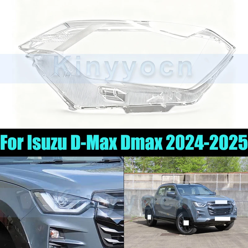 

Overseas Edition Front Headlight Glass Cover For Isuzu D-Max Dmax 2024-2025 Headlight Shell Headlamp Transparent Cover Lens