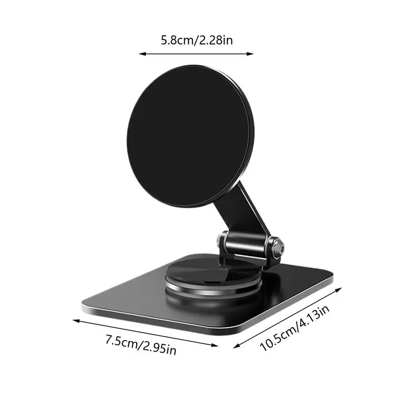 Magnetic Phone Holder Stand Desktop Cell Phone Stand Smartphone Support 360-Degree Rotation Carbon Steel Tablet Bracket For
