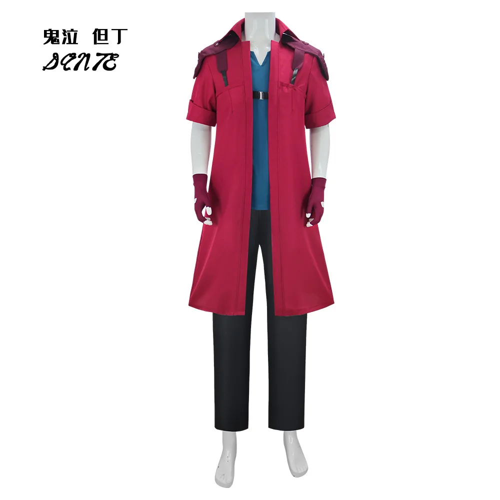 

Dante's Full Set Of Cosplay Costume From Devil May Cry 5 Including The Windbreaker Jacket Suitable For Halloween Stage