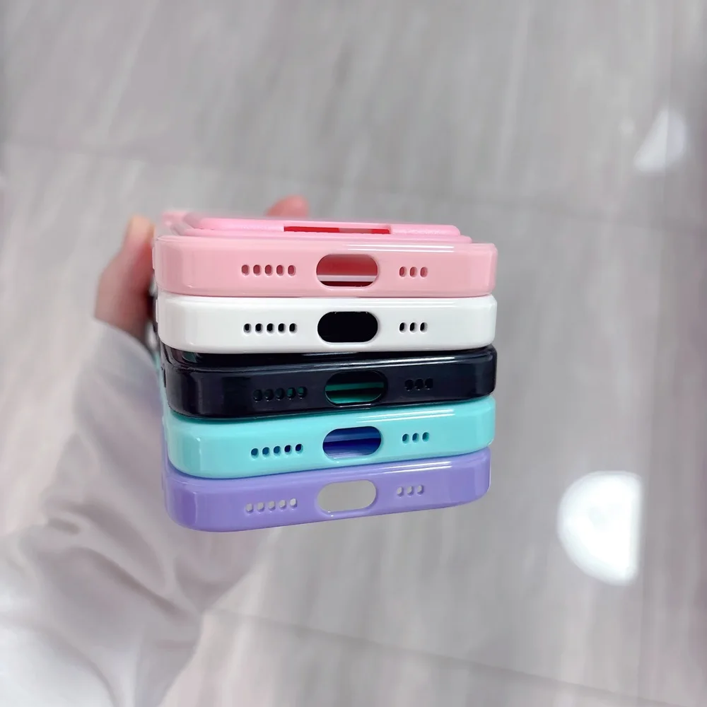 Candy Color Card Holder Bag Case For iPhone 17 16 15 14 13 12 11 Pro Max X XS XR 8 7 Plus Slot Wallet Shockproof Bumper Cover - náhled 6