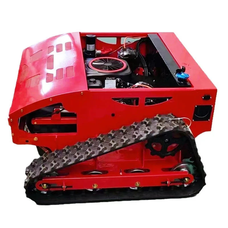 

Small four-wheel drive crawler remote control lawn mower Slope orchard fully automatic remote control lawn mower