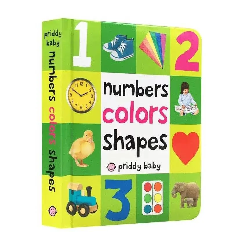 1 Book Montessori First 100 English Words Learning Cardboard Book Animals Colors Numbers Language Physical Picture Books