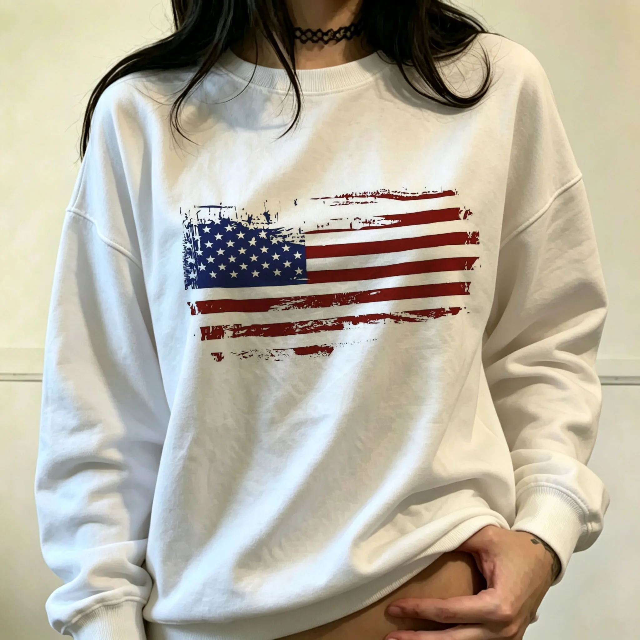 New Fall/Winter Styles: Crew-neck hoodies with national flag prints, '90s retro tops, Y2K, and 2000s-style tops—unisex