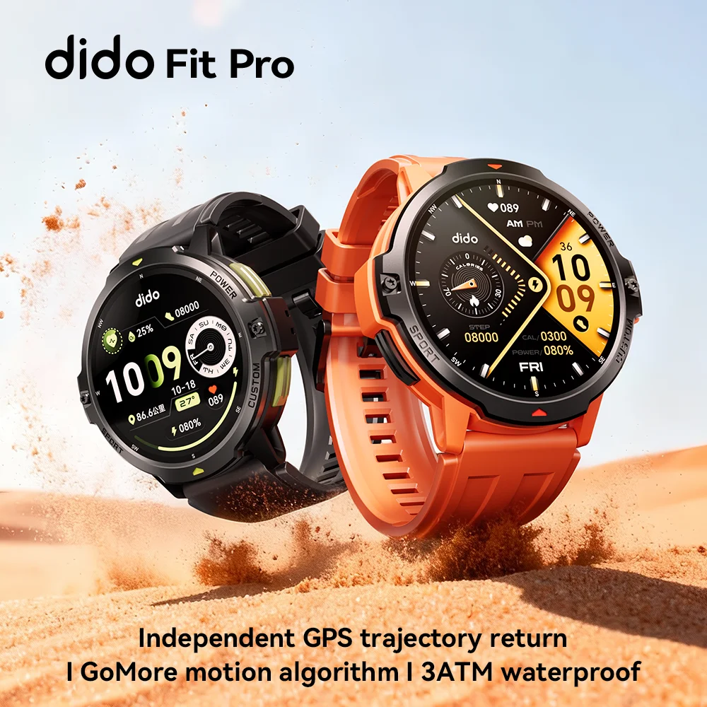Reloj Inteligente Dido AI Fit Pro para Hombre y Mujer, GPS, Monitor de Actividad Física, Monitor de Ritmo Cardíaco, Monitor de Sueño, Resistente al Agua, Deportivo, Pantalla AMOLED de 1.46 Pulgadas