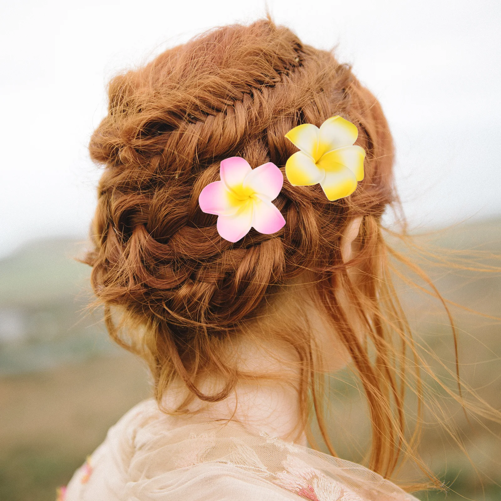 

30pcs Artificial Plumeria Hair Clips Tropical Flower Hairpins Lightweight Mini Flower Clips For Women Beach Party Bridal Wedding