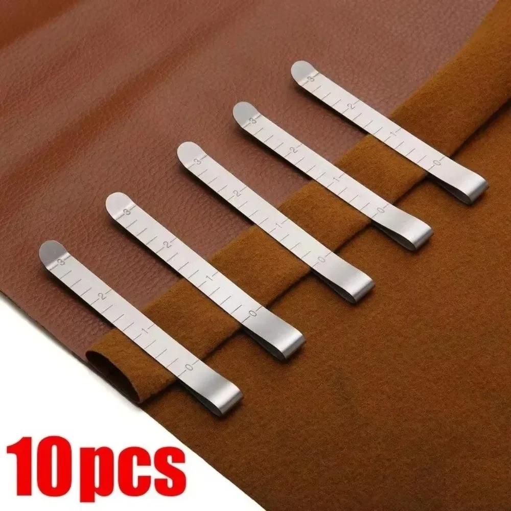 Stainless Steel Hemming Clips Metal Marking Quilting Sewing Clip Clothing Stitching Pinning Measuring Ruler Fabric DIY Craft