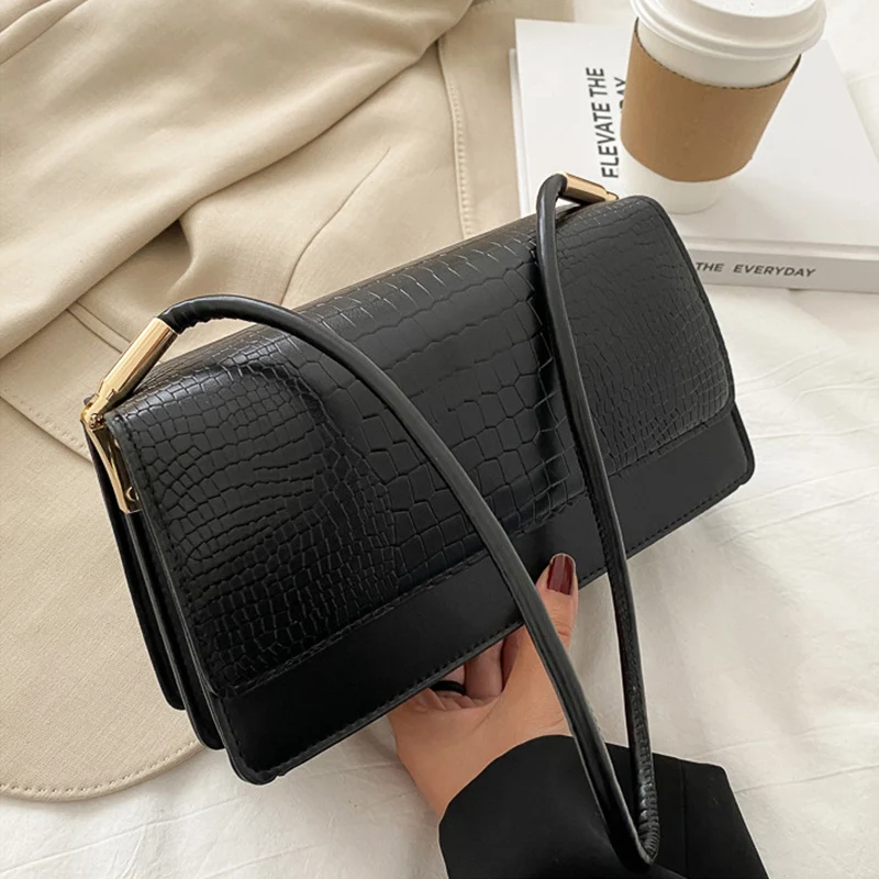 Small Hand Bags Totes For Women Soft PU Leather Ladies Armpit Vintage Shoulder Bag Clutch Handbags And Purse Female Bolso