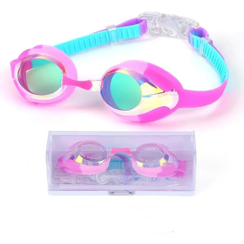 

Детские плавательные очки с гальваническим покрытием и защитой от запотевания