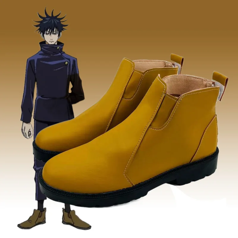 Anime Jujutsu Kaisen Fushiguro Megumi Cosplay Shoes Short Boots for Halloween Cosplay Costume Prop Shoes Accessories