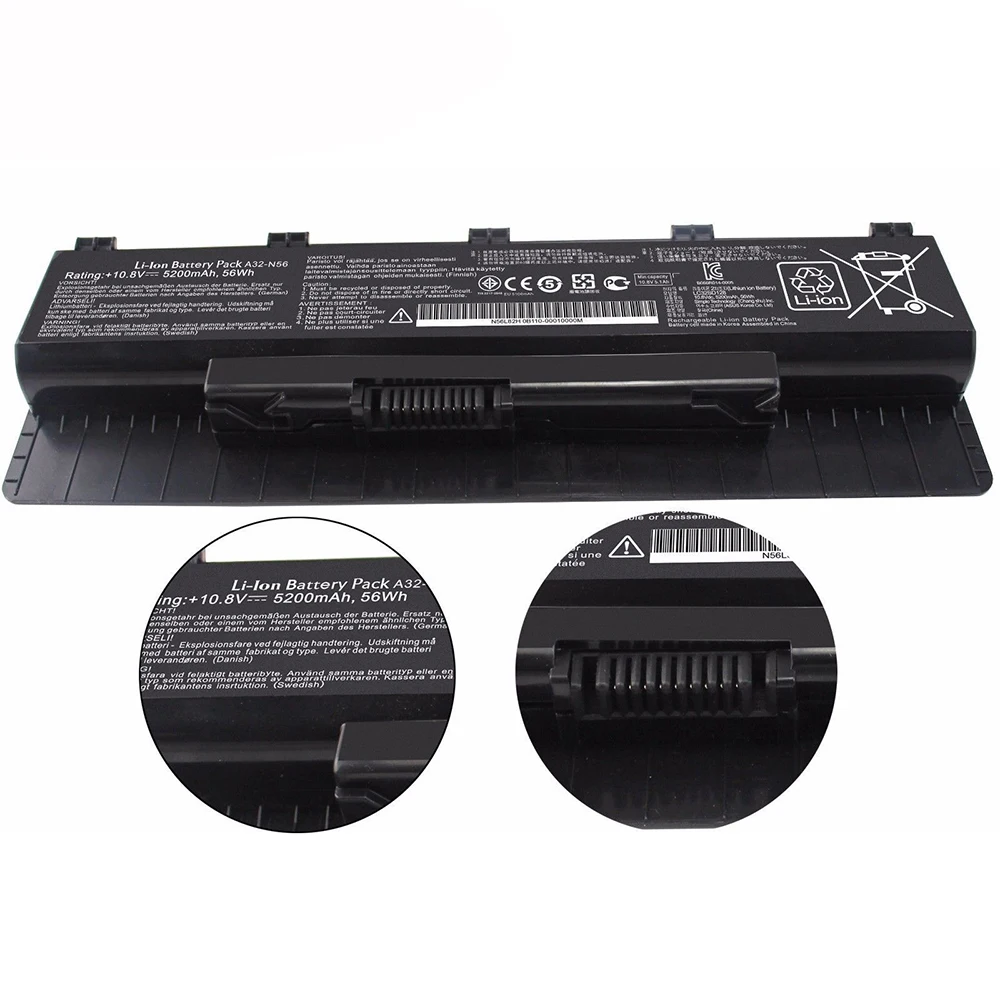 Imagem -06 - Bateria do Portátil para Asus 10.8v 5200mah N46 N76 R401vb R501vb R701vb G56jk G56jr Brandnew Original A32-n56