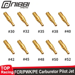 NIBBI Pack of 6/10 Pieces Motorcycle Carburetor Slow Pilot Jet M5 M6  Injector Nozzle Jets for PE PWK FCR Carburetor Motocross