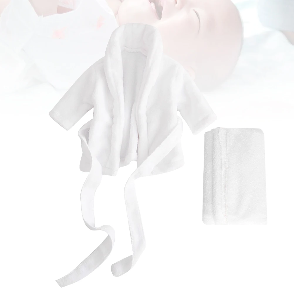 

Photo Bathrobe Newborn Girl Clothes Photography Props Cotton Bathing Suits for