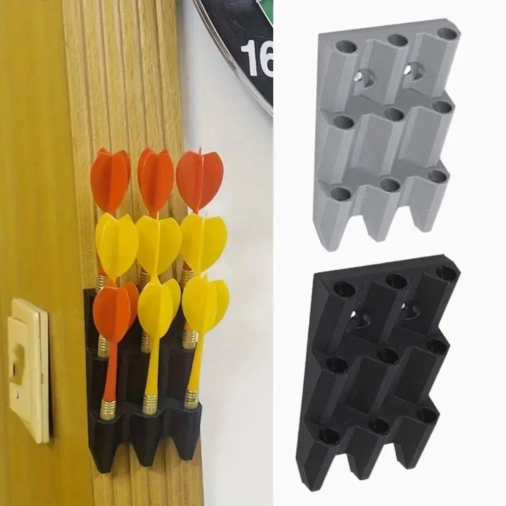 

Минималистичный настенный органайзер для дротиков, 3D-печать из PLA, подставка для 9 дротиков, прочная подставка для дротиков, подарок для игроков