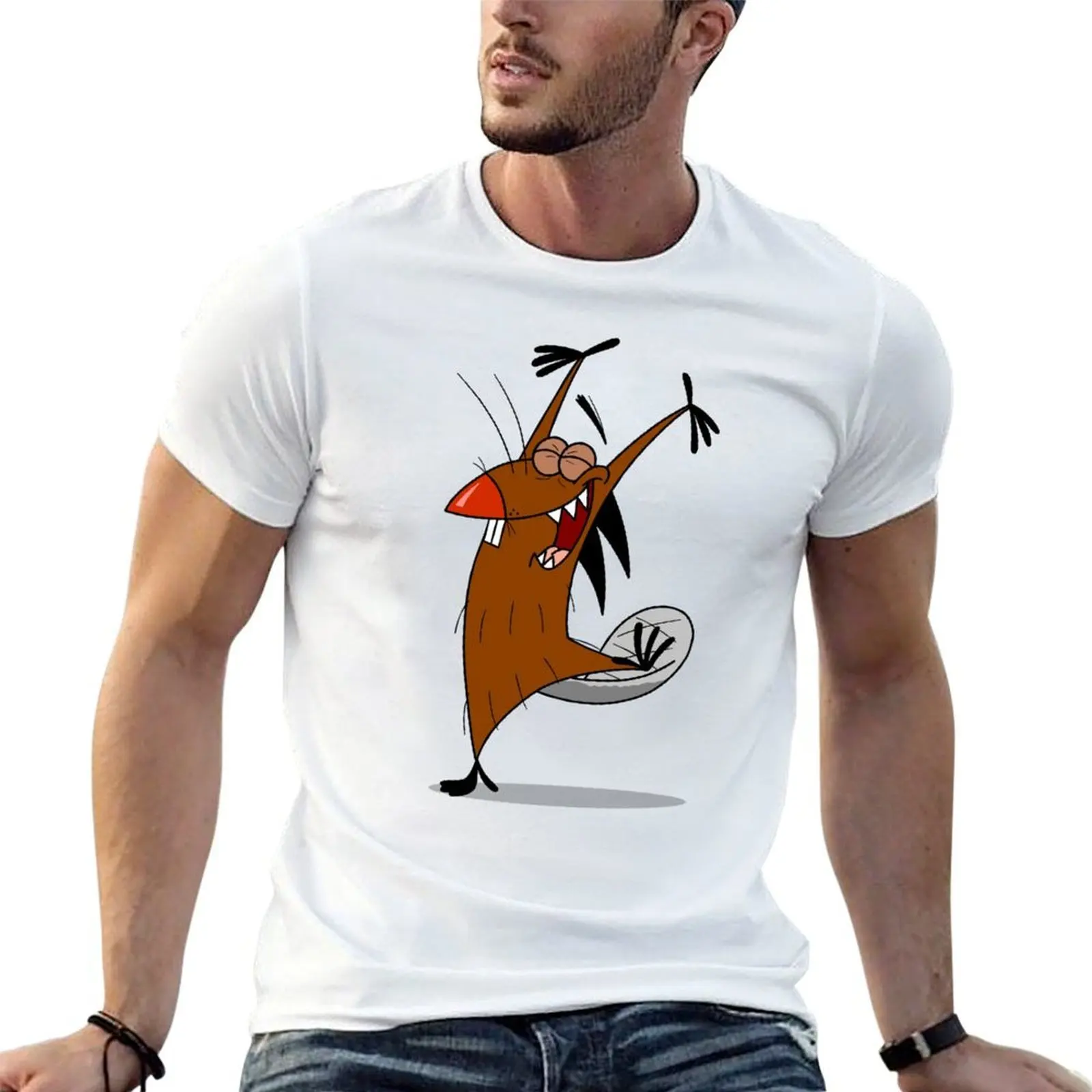 

Daggett from Angry Beavers T-Shirt funny t shirts cotton anime t shirts for man man t shirt cotton T-shirt