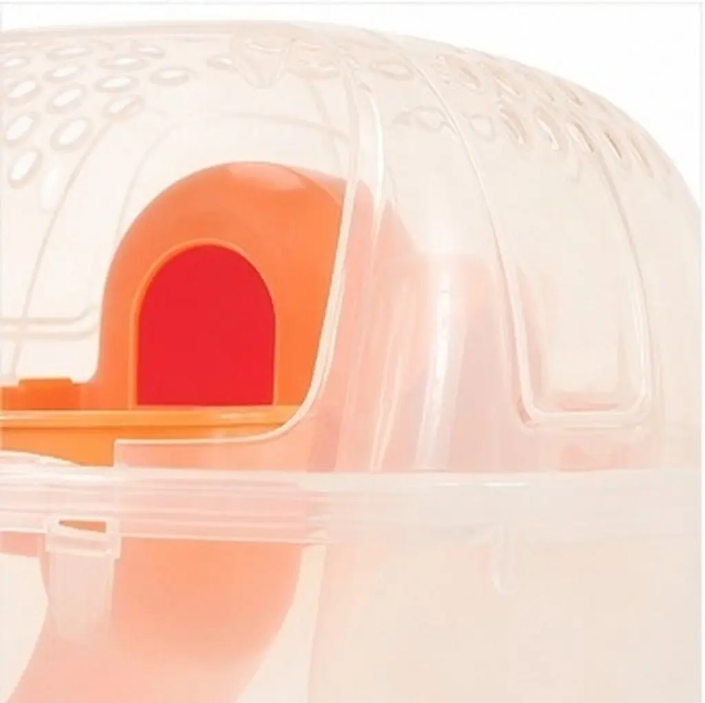 Portable Hamster Carry Case Secure Anti-Escape Design Transparent Travel Cage for Small Animals Easy to Carry for Outdoor Use