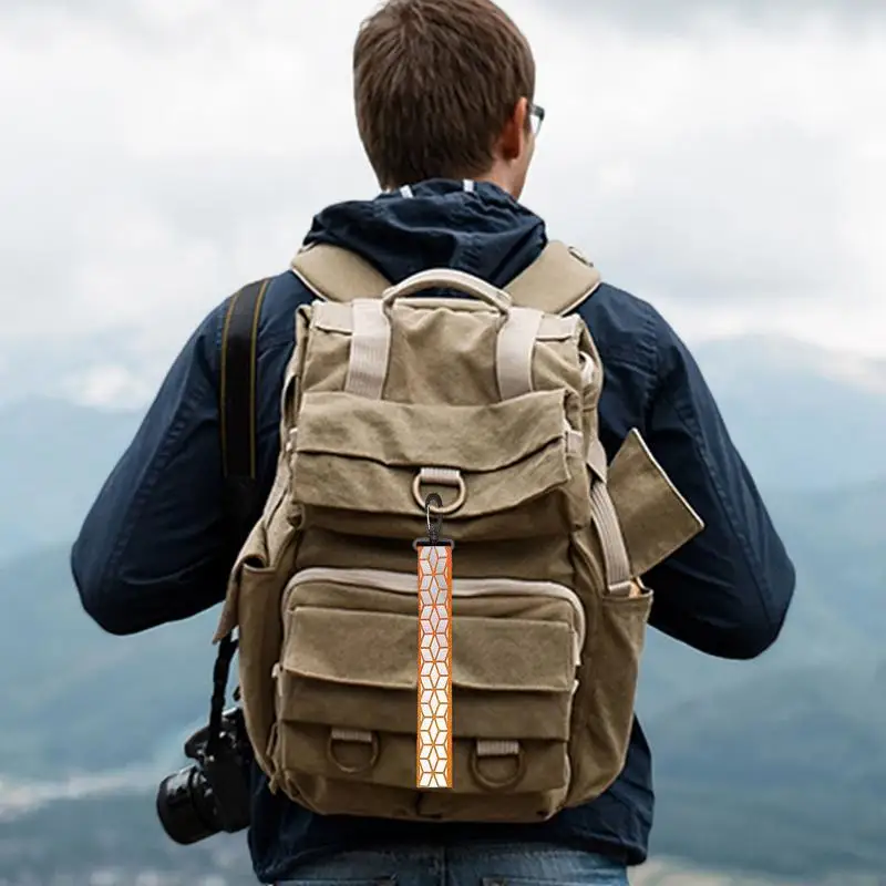 Reflective Backpack Pendant Safety Clothing Backpack Keychain Straps Lightweight And Portable Outdoor Tool For Running Cycling