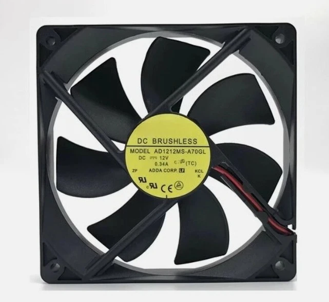 Brand New AD1212MS-A70GL DC 12V 0.34A 2Pin Chassis Cooling Fan Fast Delivery
