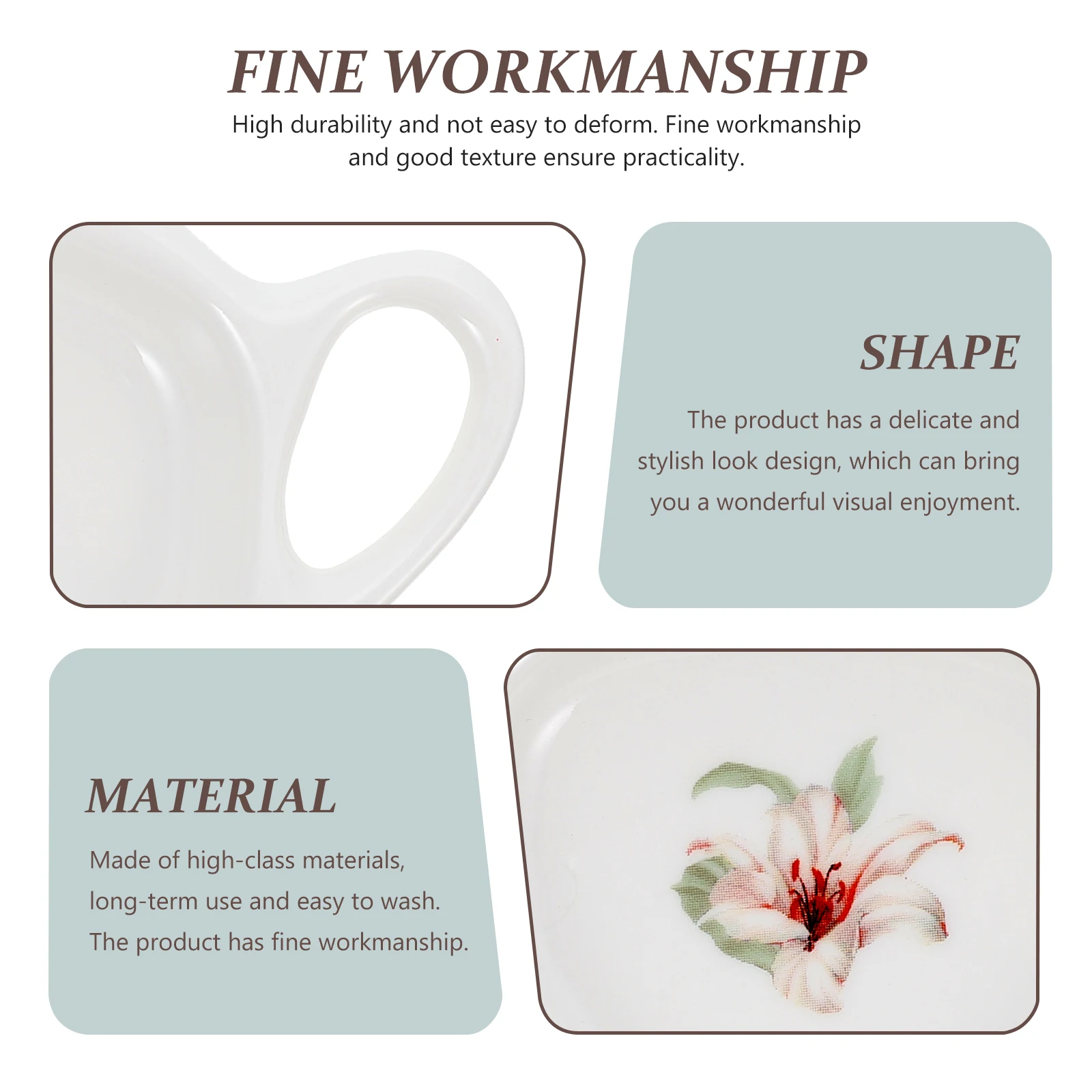 

2 Pcs Ceramic Tea Bag Holder Porcelain Teabag Rest Dish Fine Craft Home Hotel Restaurant Use Gift For Tea